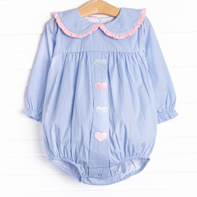 From the Heart Embroidered Bubble, Blue