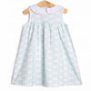 Bunny Hop Button Dress, Mint
