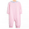 Prancin' Pony Applique Romper, Pink Stripe