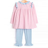Everyday Play Ruffle Legging Set, Blue and Pink Stripe