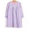 Leighton Long Sleeve Dress, Light Pink and Purple Stripe