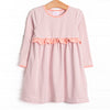 Sophia Ruffle Dress, Dusty Rose Stripe