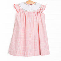 Crustacean Castle Smocked Bishop Dress, Pink