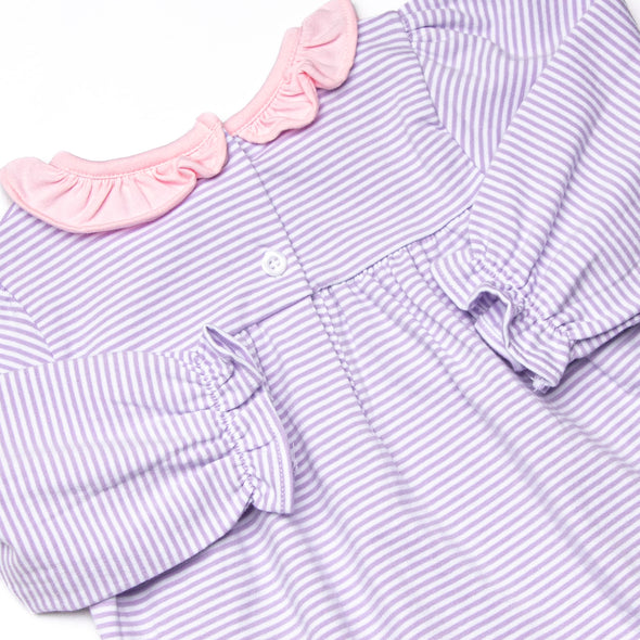 Amelia Bubble, Light Pink and Purple Stripe