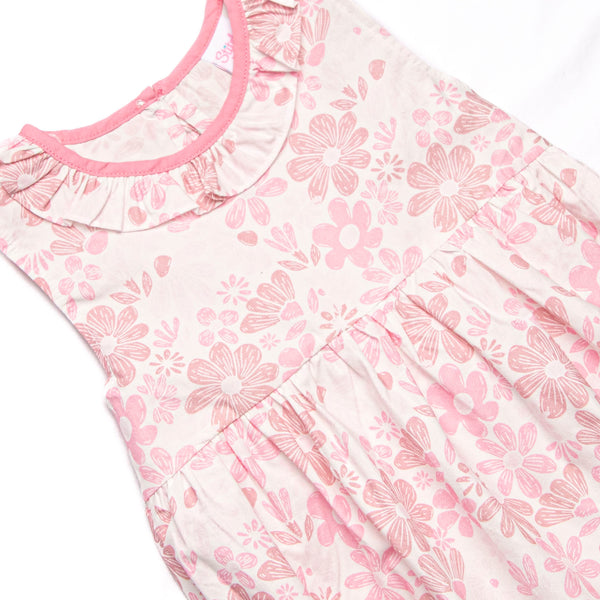 Growing Groovy Ruffle Neck Bubble, Pink
