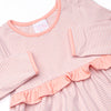 Sophia Ruffle Dress, Dusty Rose Stripe