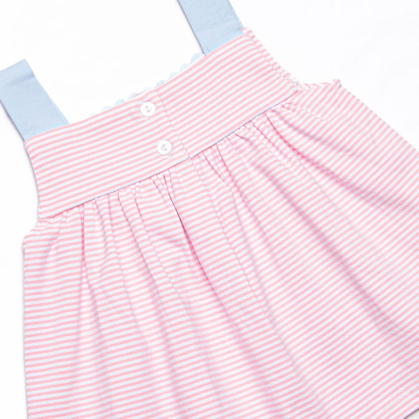 Styled in Stripes Ruffle Short Set, Pink