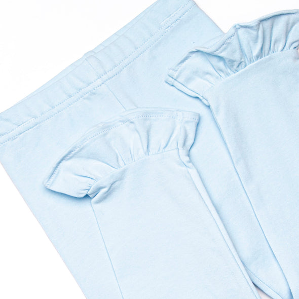 Everyday Play Ruffle Legging Set, Blue and Pink Stripe
