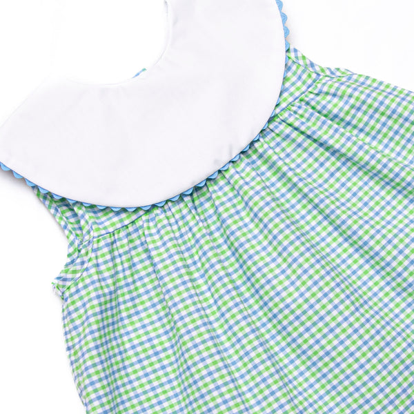 Perfectly Plaid Ruffle Short Set, Green