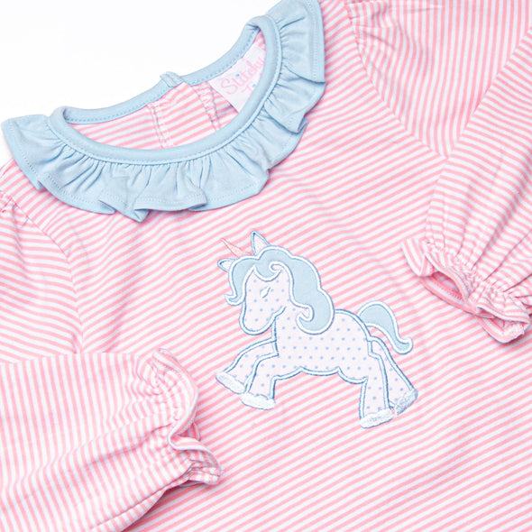 Prancin' Pony Applique Legging Set, Pink Stripe