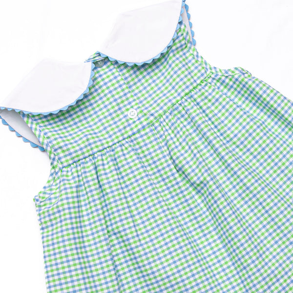 Perfectly Plaid Ruffle Short Set, Green