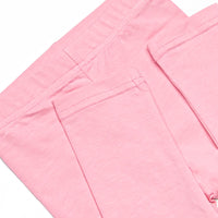 Bow Bouquets Ruffle Neck Pocket Legging Set, Pink