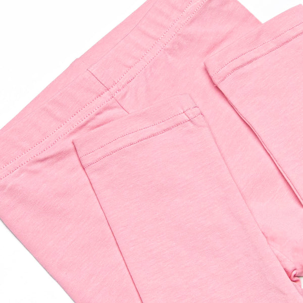 Bow Bouquets Ruffle Neck Pocket Legging Set, Pink