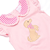 Sit, Stay, Play Applique Bubble, Pink