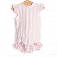Sandy Shore Seersucker One Piece, Pink