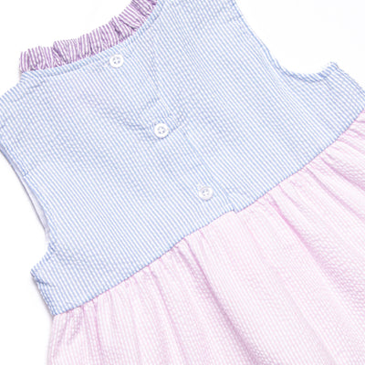 Cotton Candy Color Block Diaper Set, Blue