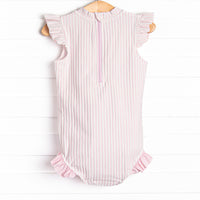 Sandy Shore Seersucker One Piece, Pink