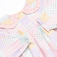Quilted Colors Ruffle Collar Pocket Legging Set, Pink
