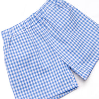 Sit, Stay, Play Applique Short Set, Blue