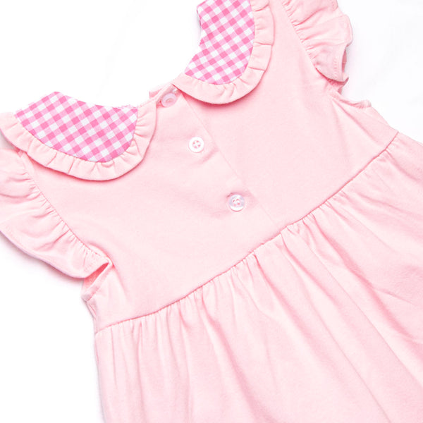 Sit, Stay, Play Applique Ruffle Short Set, Pink