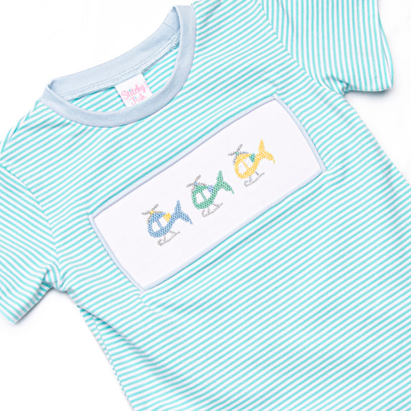 Whirlybird Winds Smocked Short Set, Mint