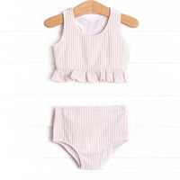 Sandy Shore Seersucker Bikini, Pink