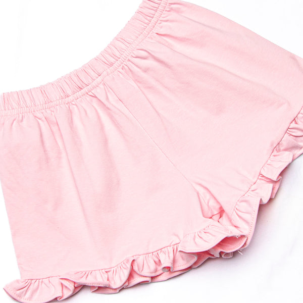Pool Day Pooch Ruffle Short Set, Pink