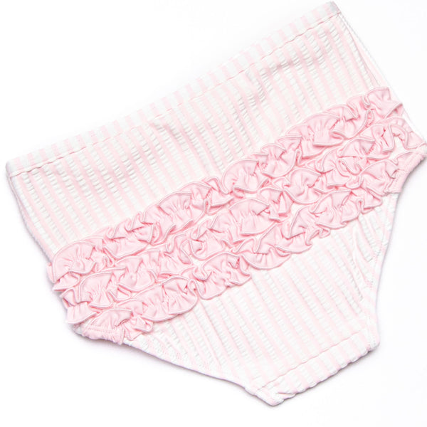 Sandy Shore Seersucker Bikini, Pink