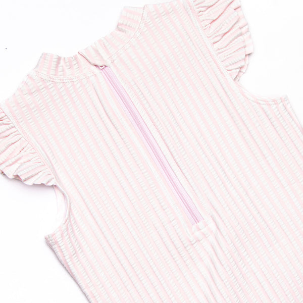 Sandy Shore Seersucker One Piece, Pink