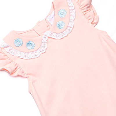Everyday Eyelet Embroidered Short Set, Pink