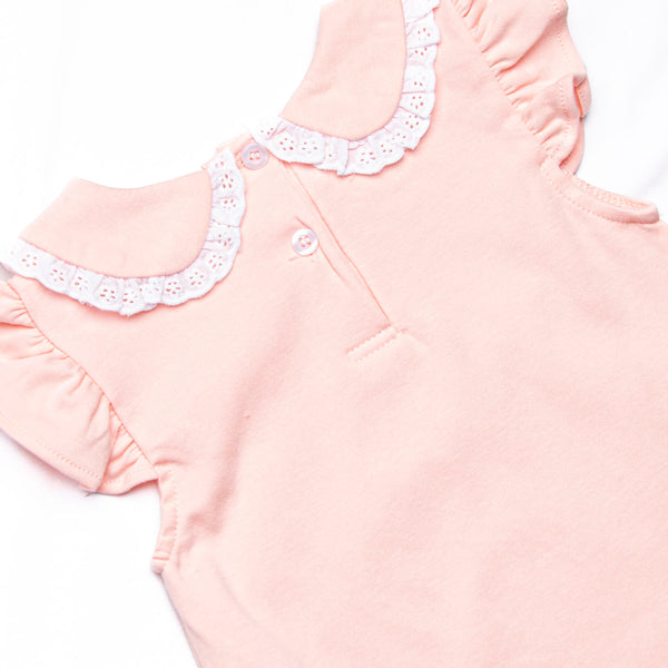Everyday Eyelet Embroidered Short Set, Pink