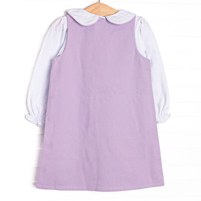 Blooming Belle Applique Jumper Set, Purple