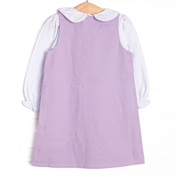 Blooming Belle Applique Jumper Set, Purple