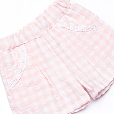 Everyday Eyelet Embroidered Short Set, Pink
