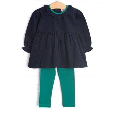 Corduroy Classics Legging Set, Blue