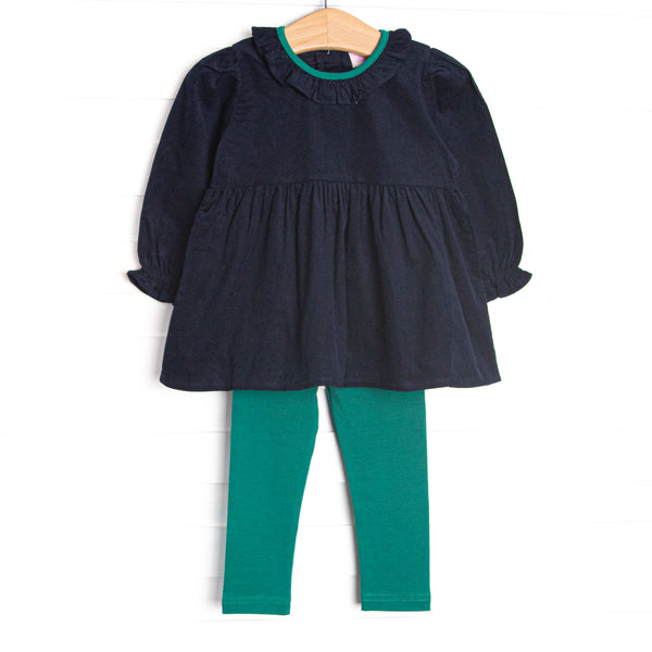Corduroy Classics Legging Set, Blue