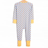 Tiny Turkeys Bamboo Zippy Pajama, Blue