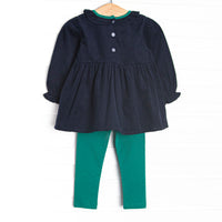 Corduroy Classics Legging Set, Blue
