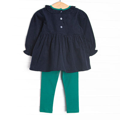 Corduroy Classics Legging Set, Blue