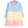 Color Block Clara Long Sleeve Dress, Blue