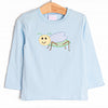 Young Grasshopper Applique Top, Blue