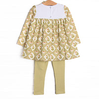 Patches of Pumpkins Legging Set, Green