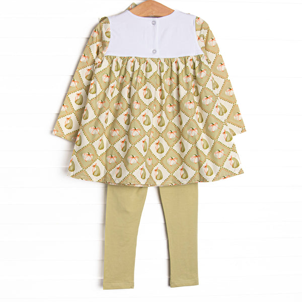 Patches of Pumpkins Legging Set, Green
