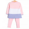 Color Block Clara Long Sleeve Legging Set, Pink
