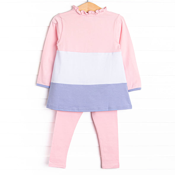 Color Block Clara Long Sleeve Legging Set, Pink