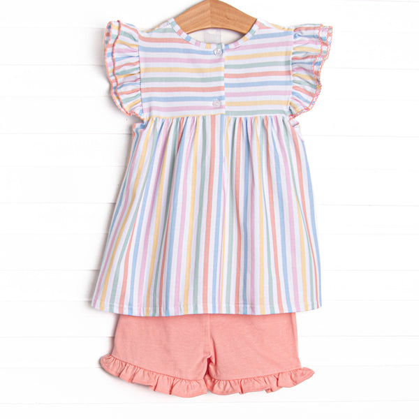 Summer Sunshine Ruffle Short Set, Pink