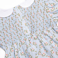 Coastal Carnations Dress, Blue