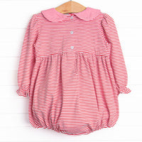 Yours Truly Smocked Bubble, Red