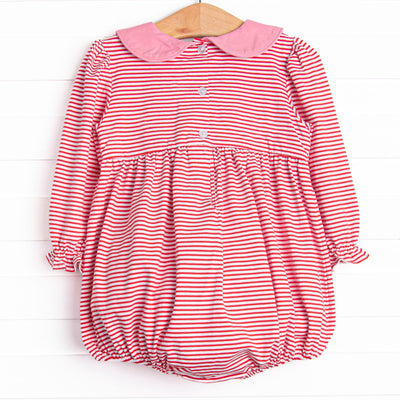 Yours Truly Smocked Bubble, Red