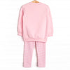 Furry Ear Friend Applique Legging Set, Pink